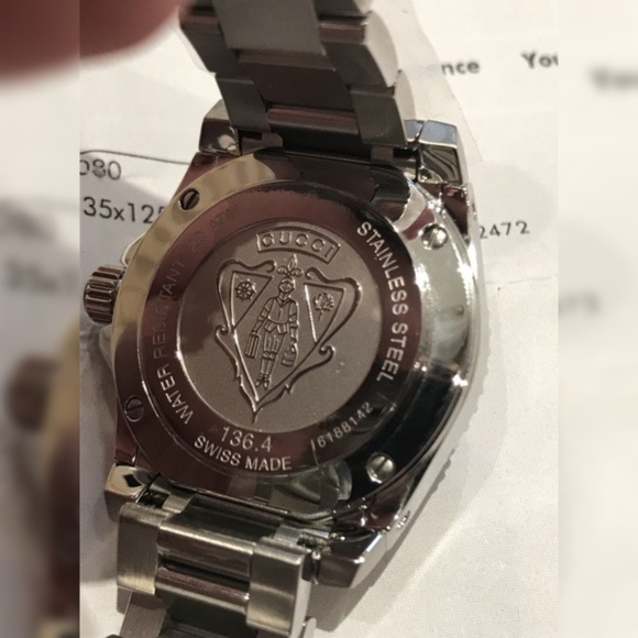 NWT Authentic Womens Gucci Silver Dive Watch - Picture 5 of 7